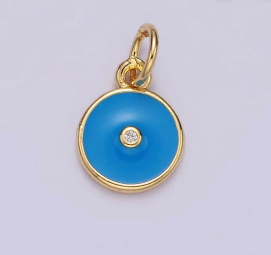 Blue enamel charm